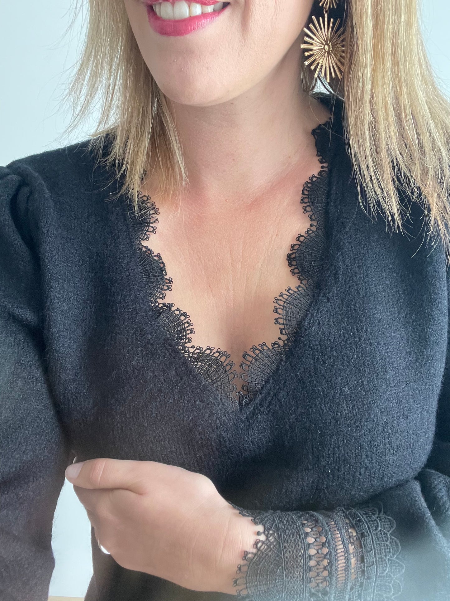 Pull noir JADE