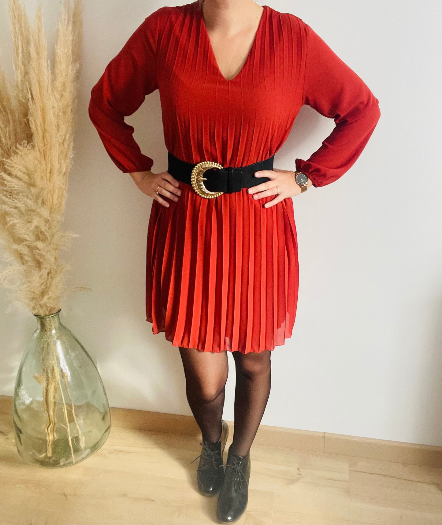 Robe courte rouille Anya