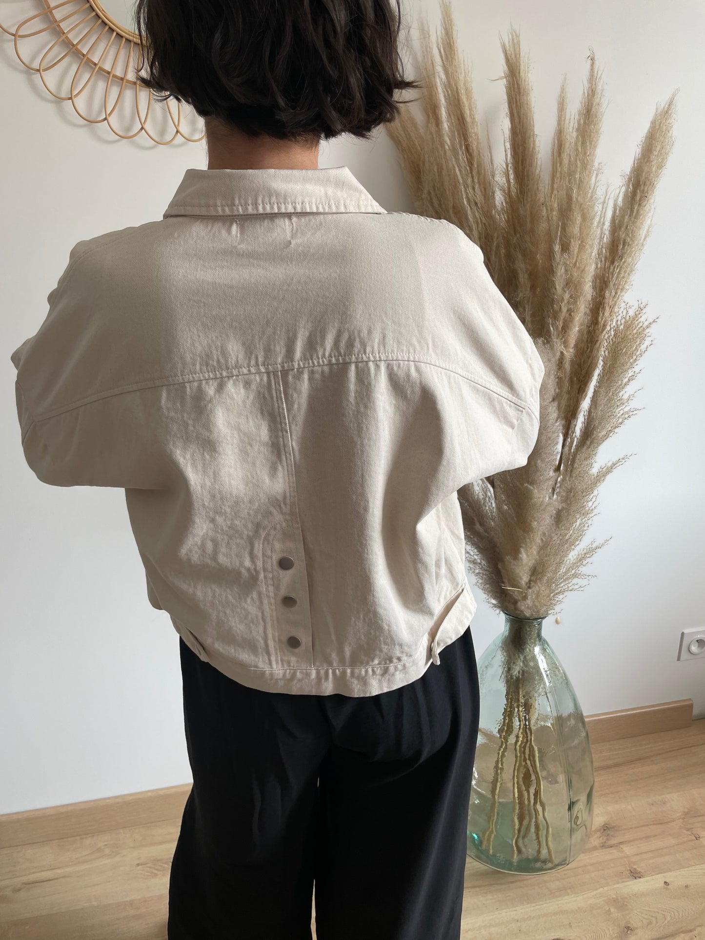 Veste Oversize MAELLE BEIGE ET VIEUX ROSE