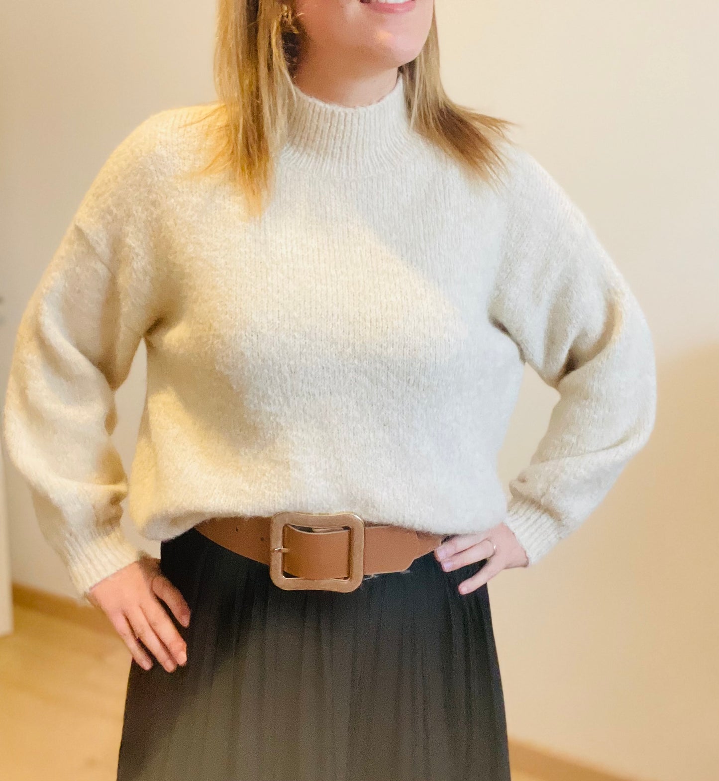 Pull beige LUCIEN