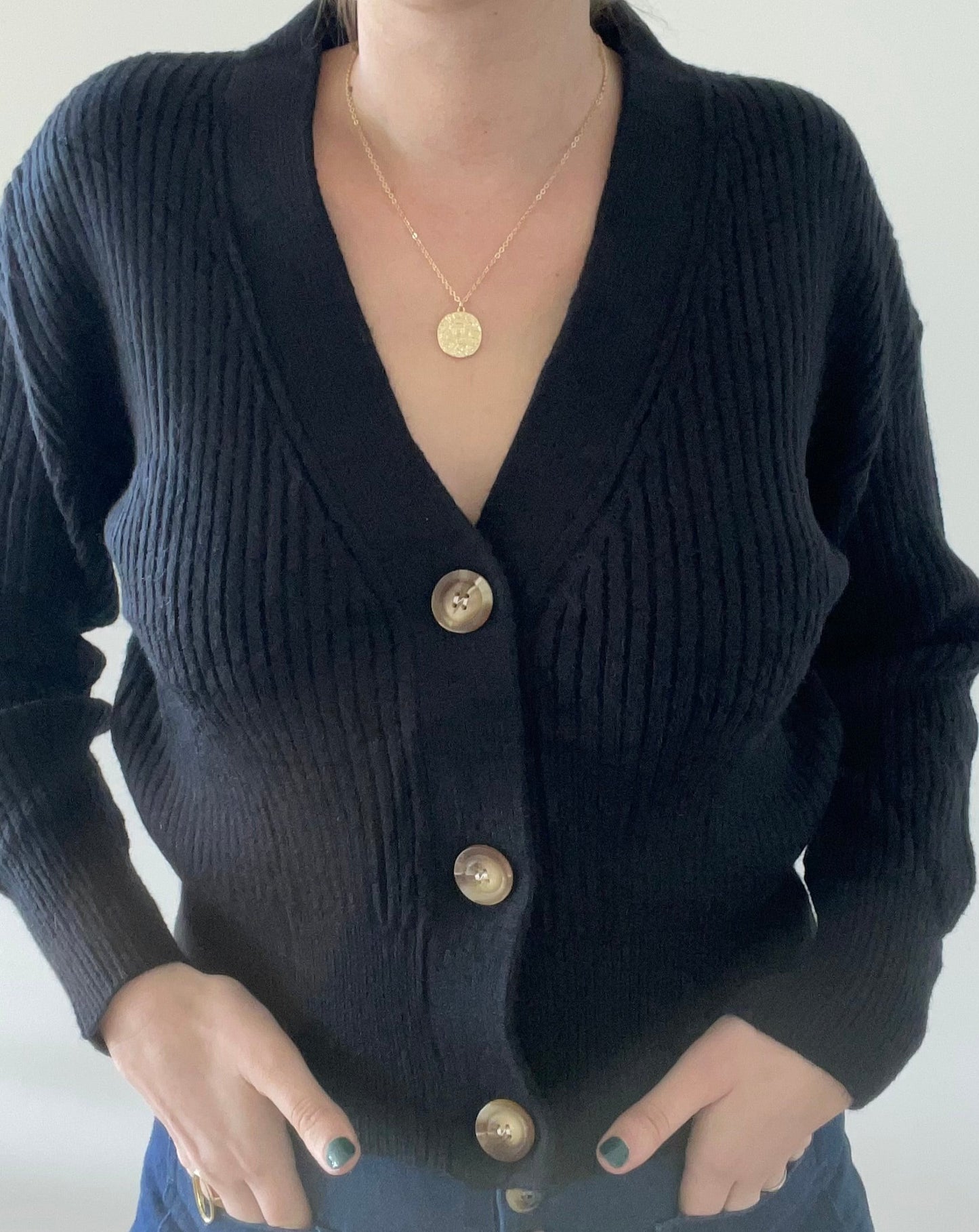 Cardigan noir LEON