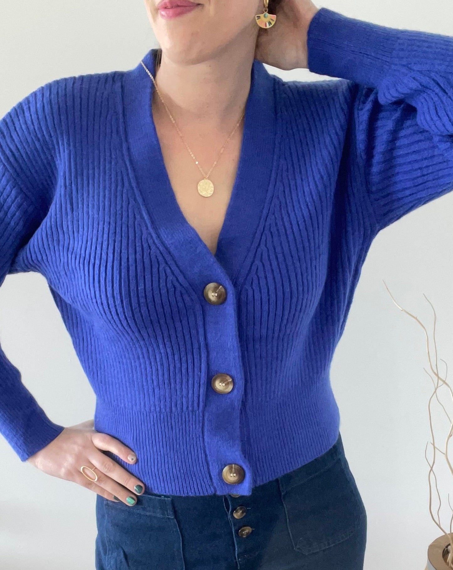 Cardigan Bleu LEON