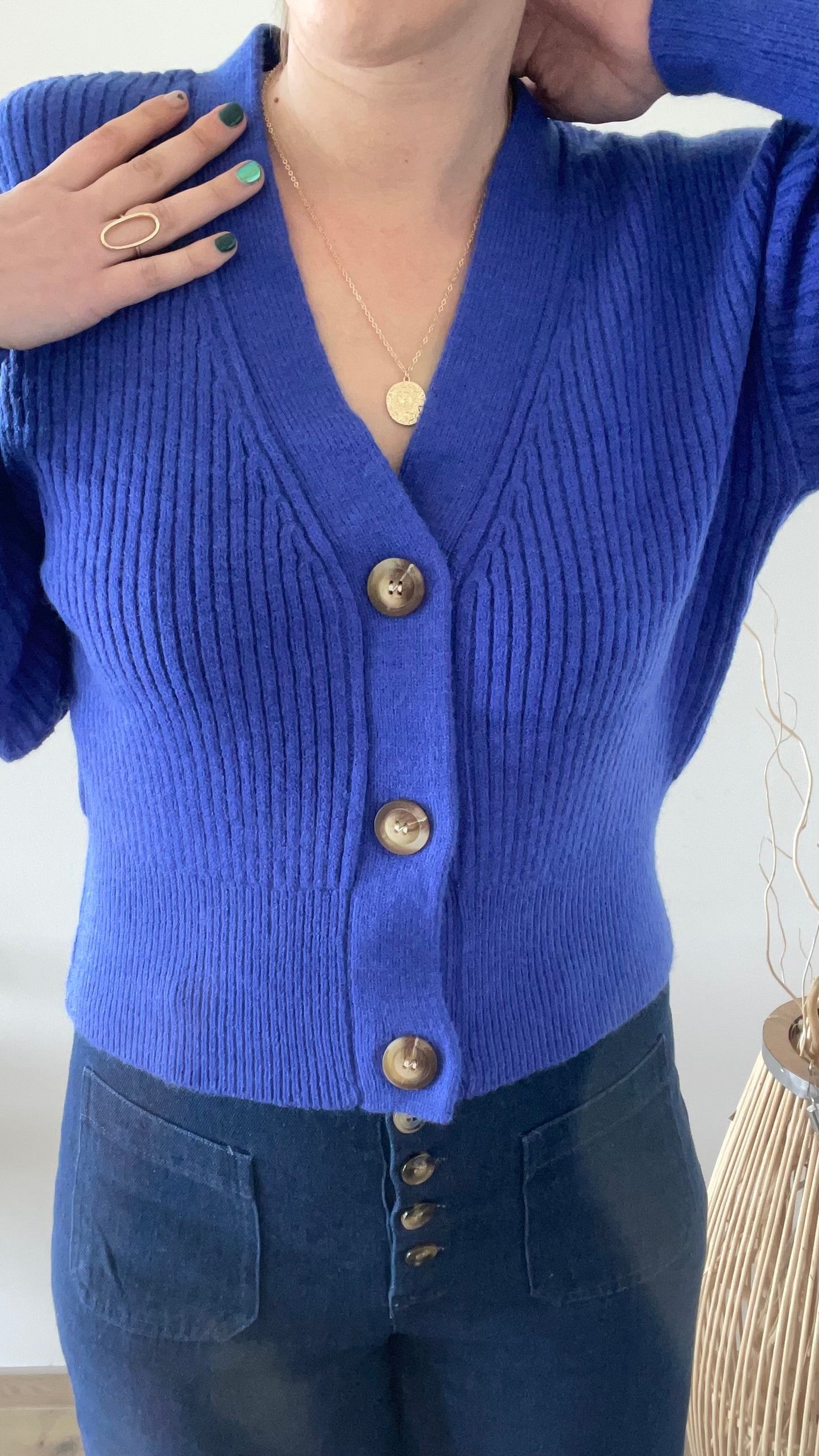 Cardigan Bleu LEON