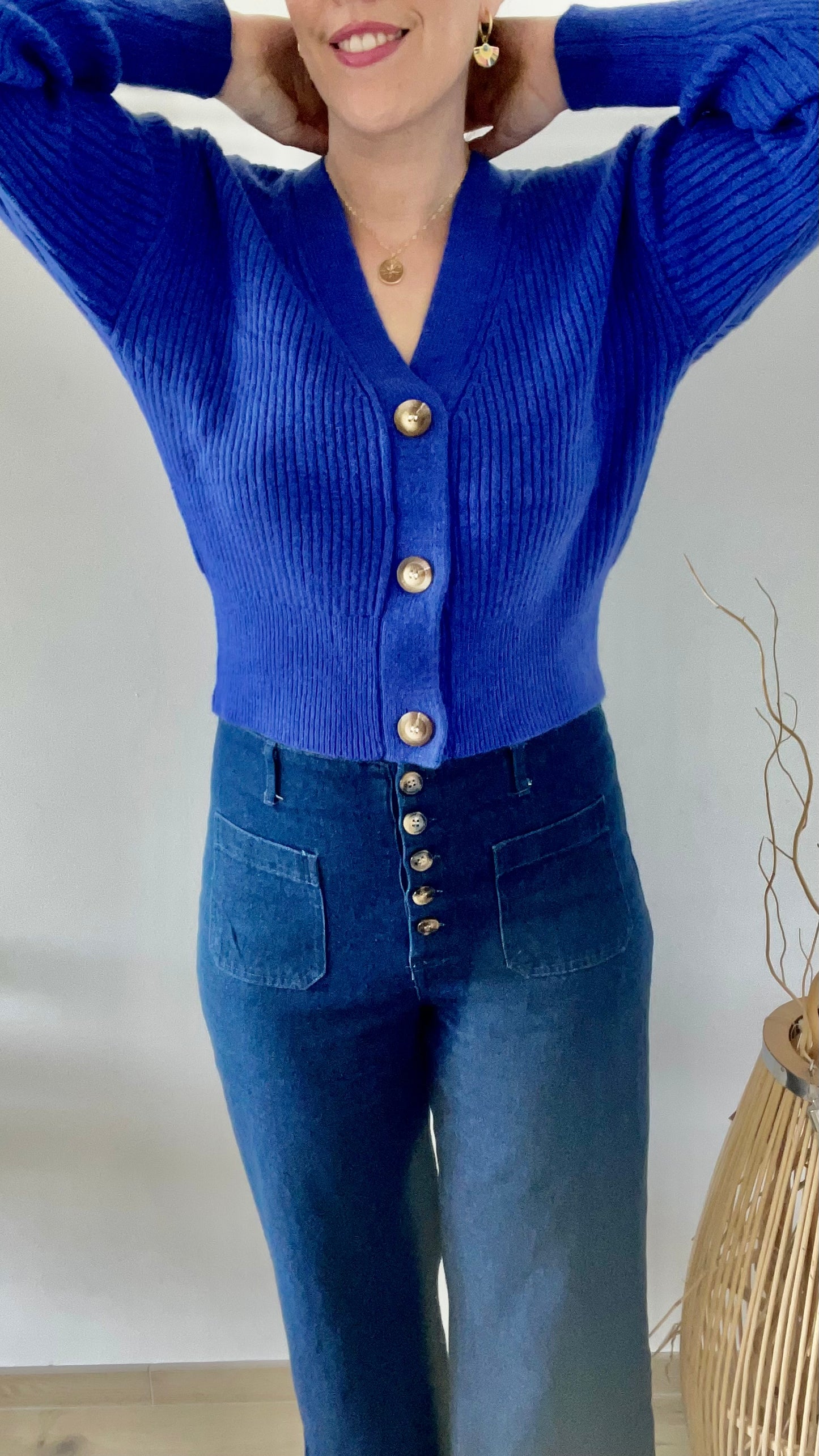 Cardigan Bleu LEON