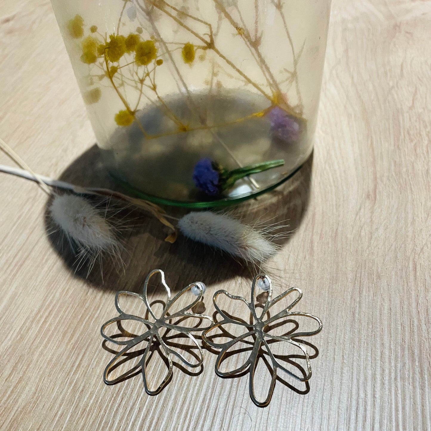 Boucles d'oreilles LILA fleurs