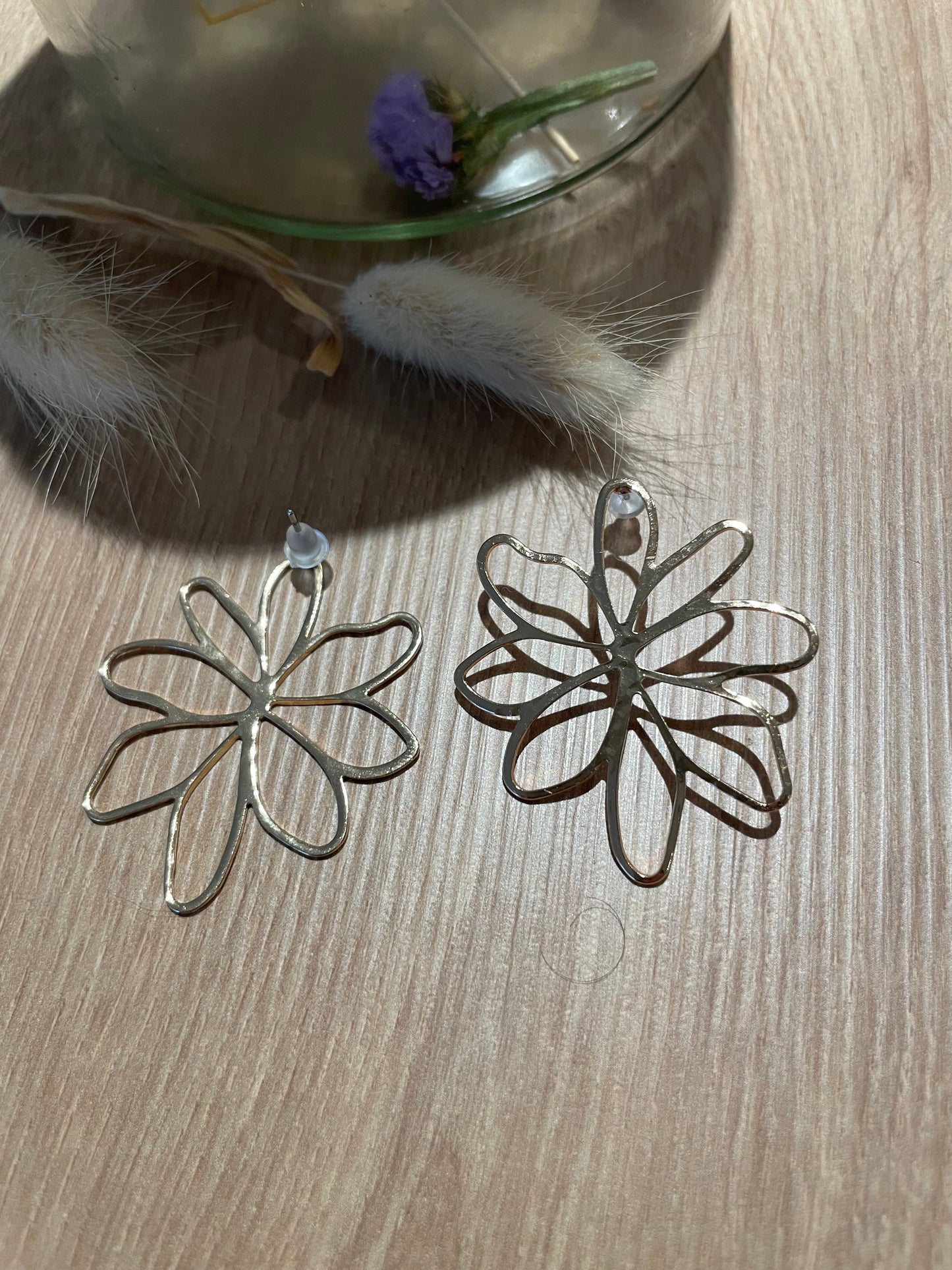 Boucles d'oreilles LILA fleurs