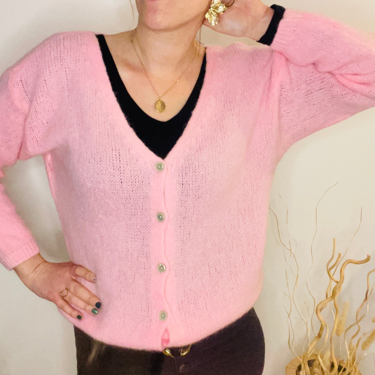 Cardigan rose baby