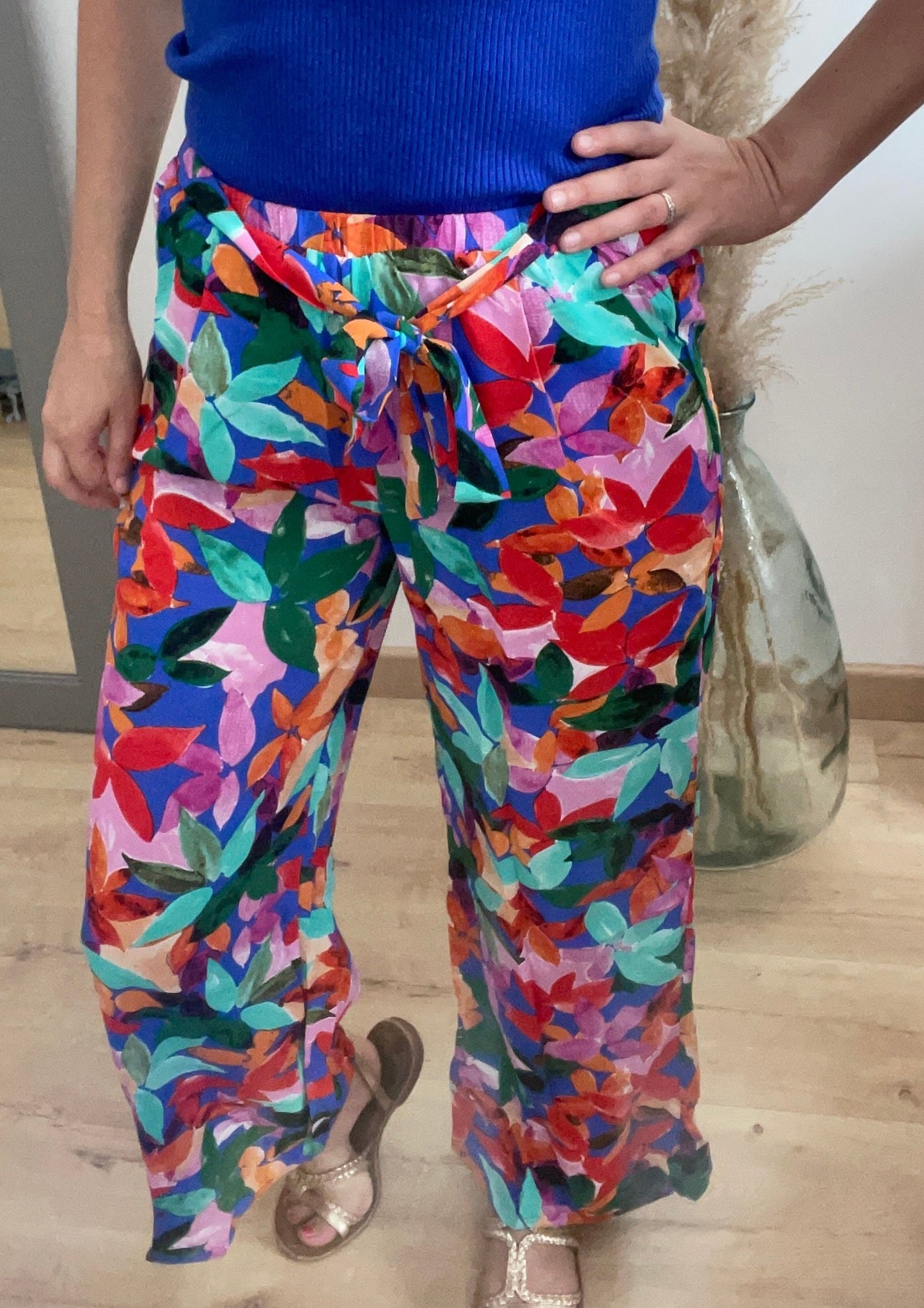 Pantalon à fleurs large Sophie
