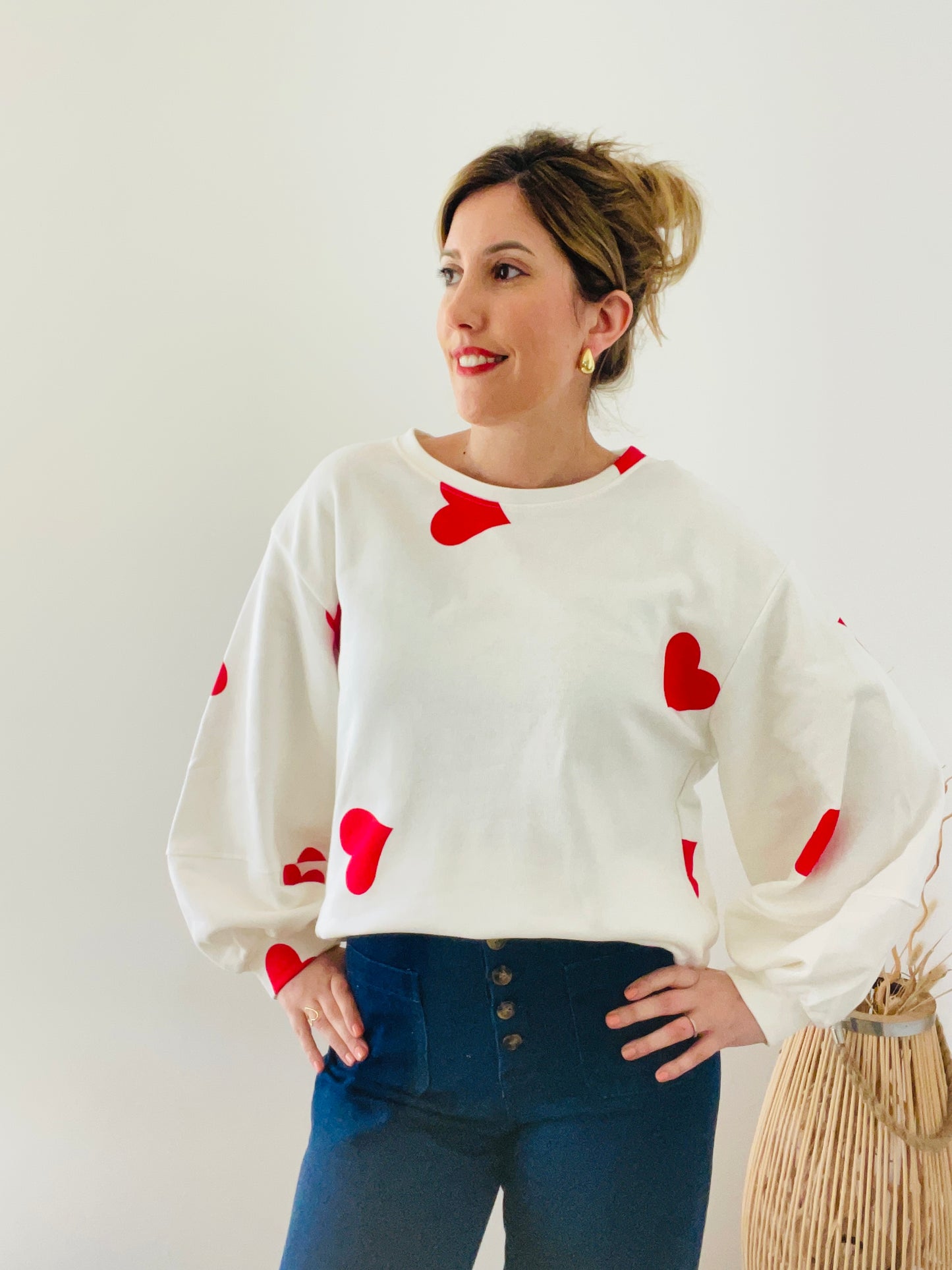 Sweat coeur Rouge AMOR