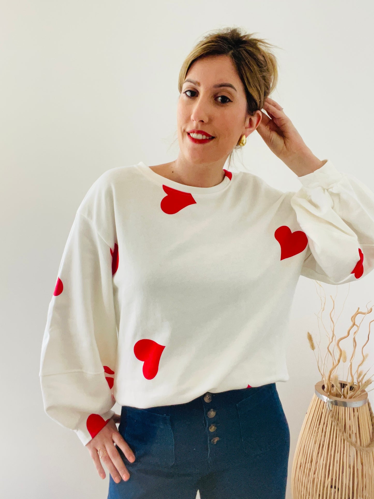 Sweat coeur Rouge AMOR