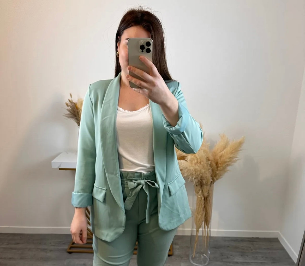 Blazer vert d'eau ORIANE