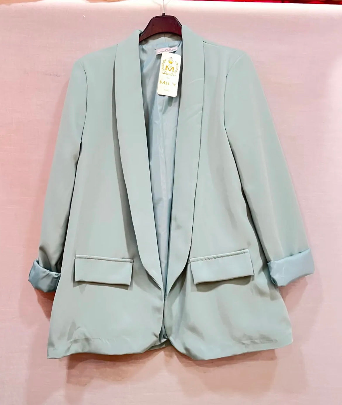 Blazer vert d'eau ORIANE