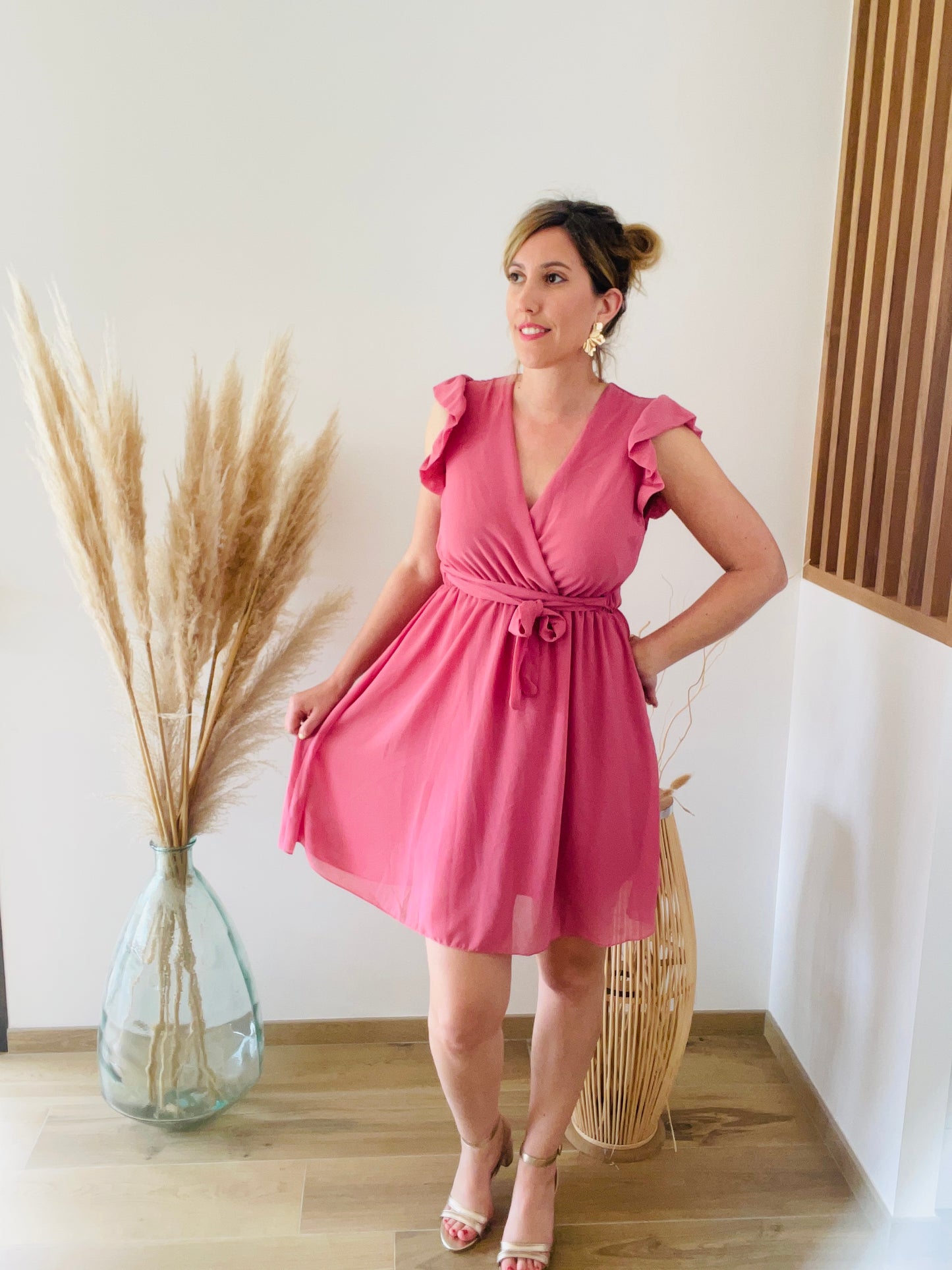 Robe courte GEORGIA rose