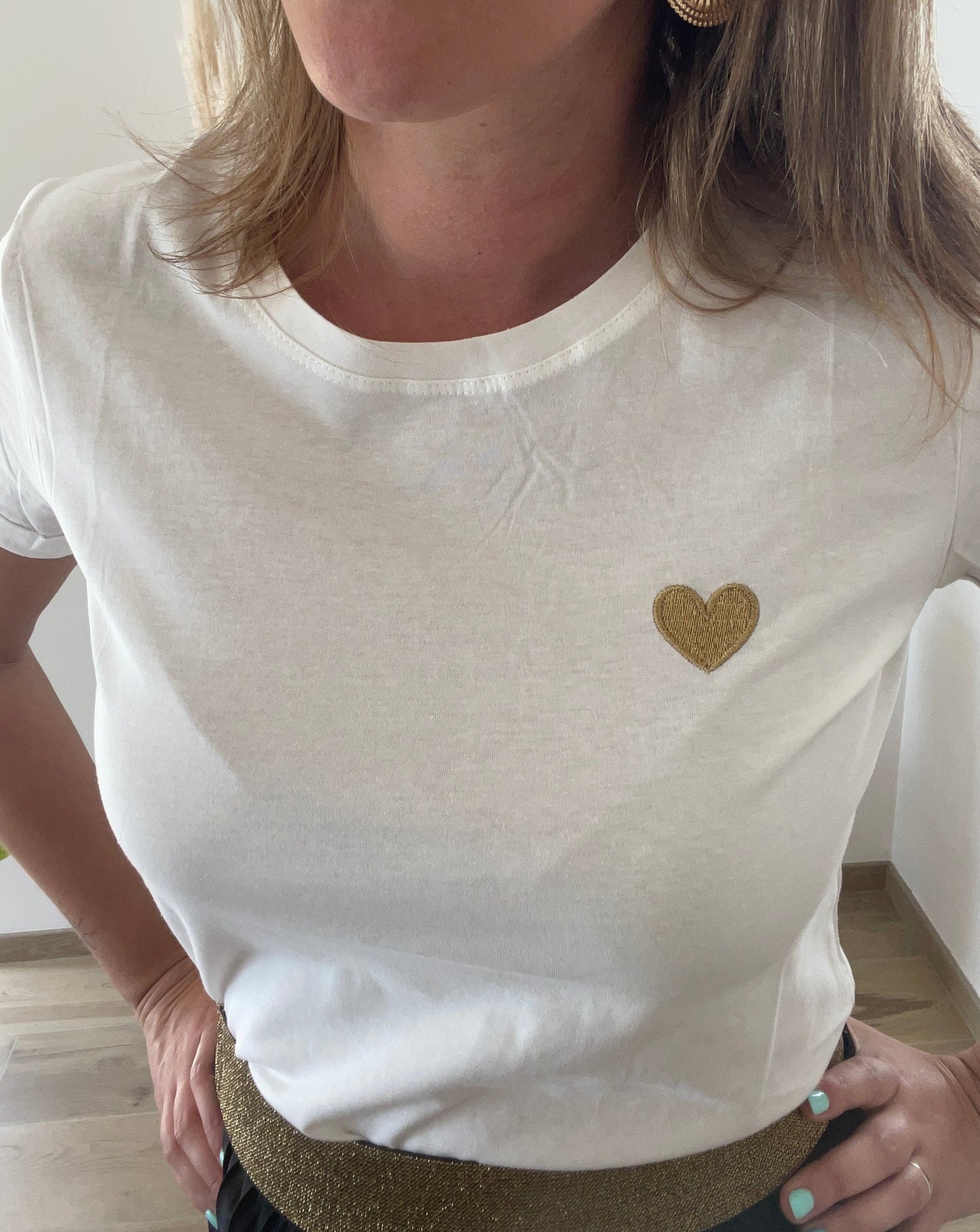 T-Shirt cœur Graziella doré