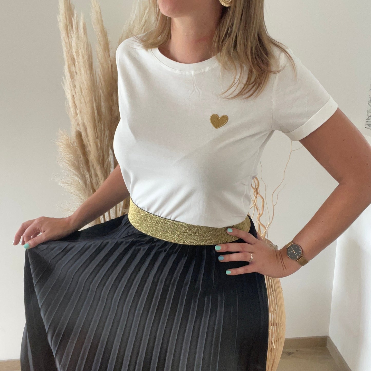 T-Shirt cœur Graziella doré