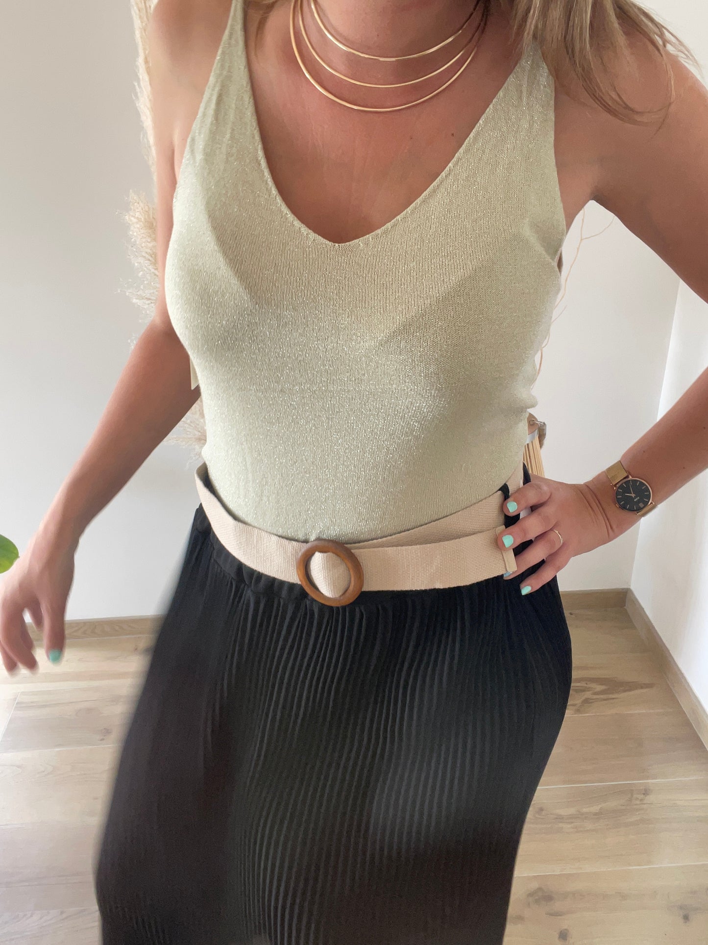 Débardeur MAILLE paillettes