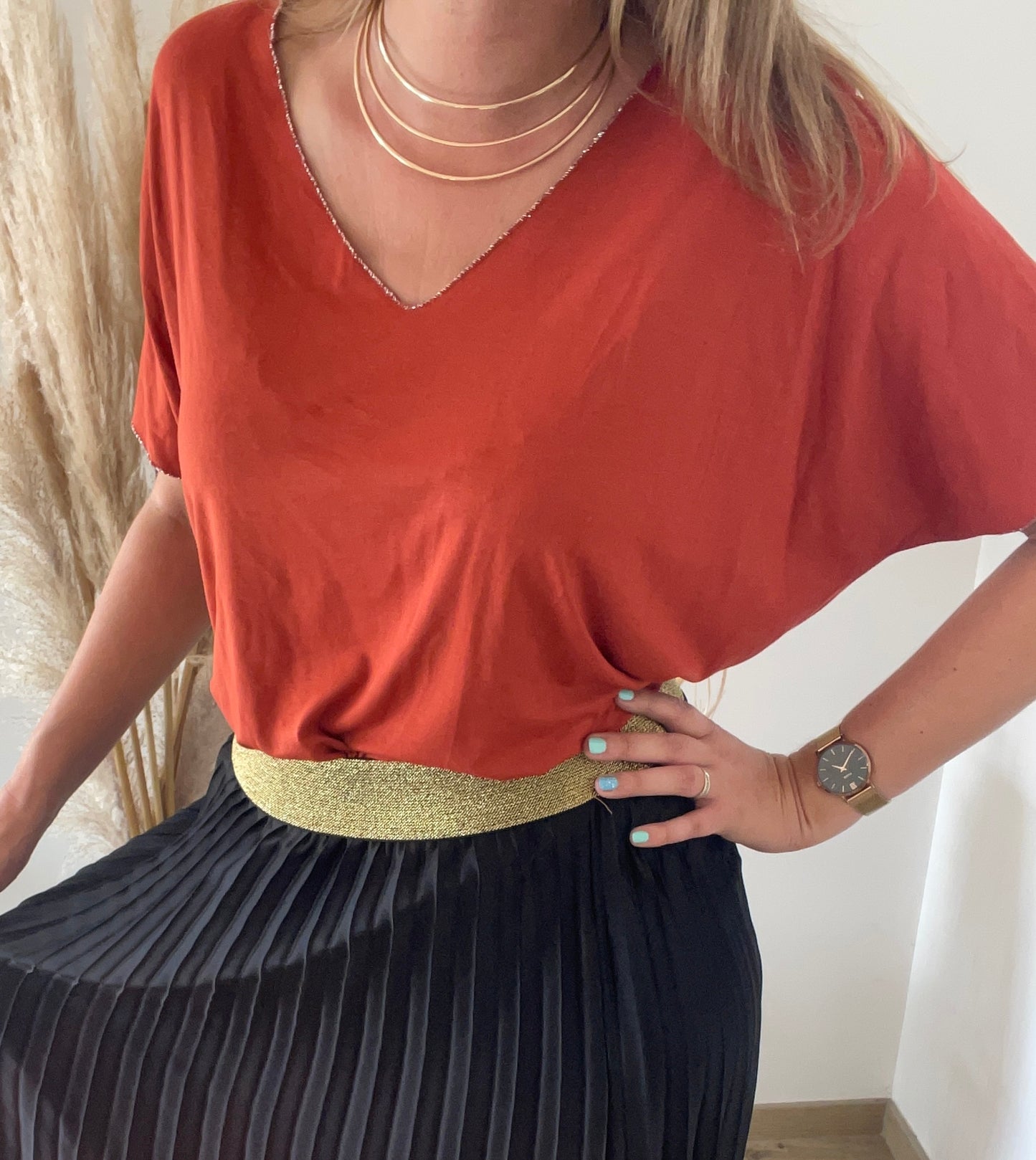T-shirt Oversize rouille