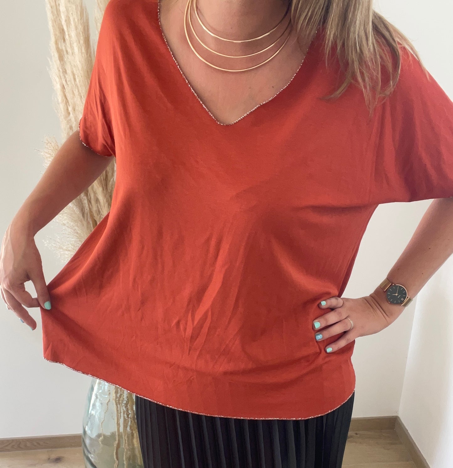 T-shirt Oversize rouille