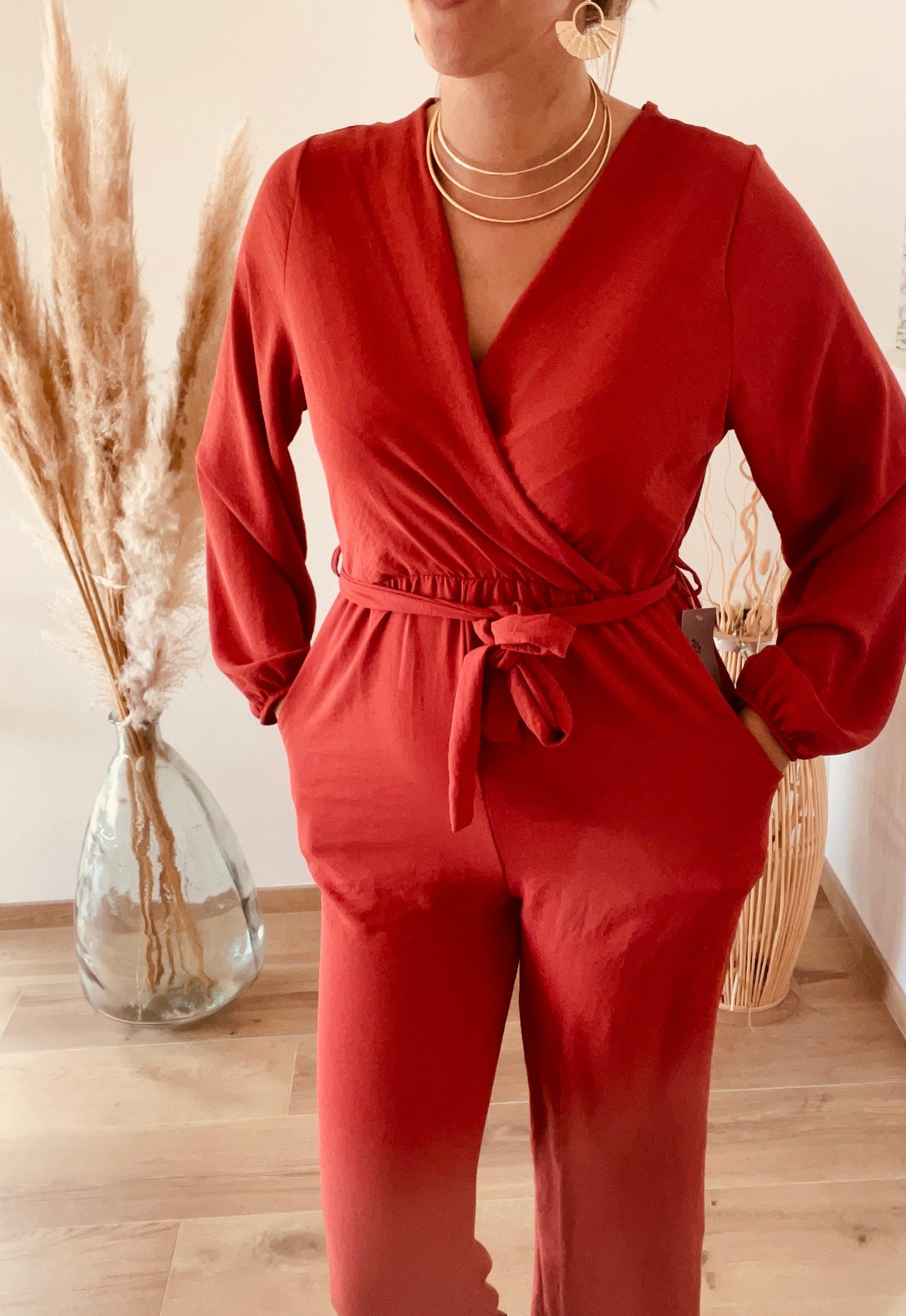 Combinaison pantalon rouille Emma