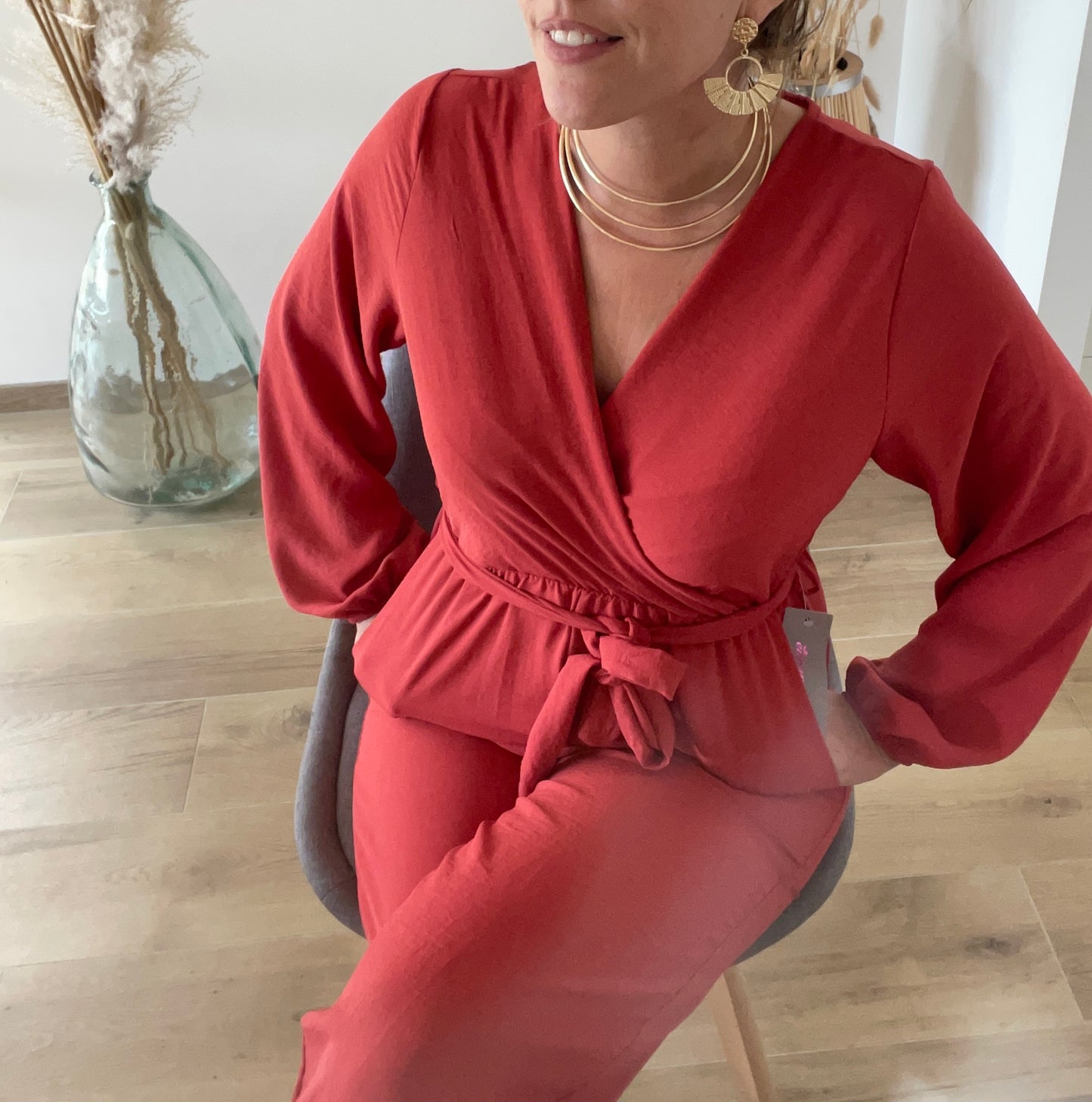 Combinaison pantalon rouille Emma
