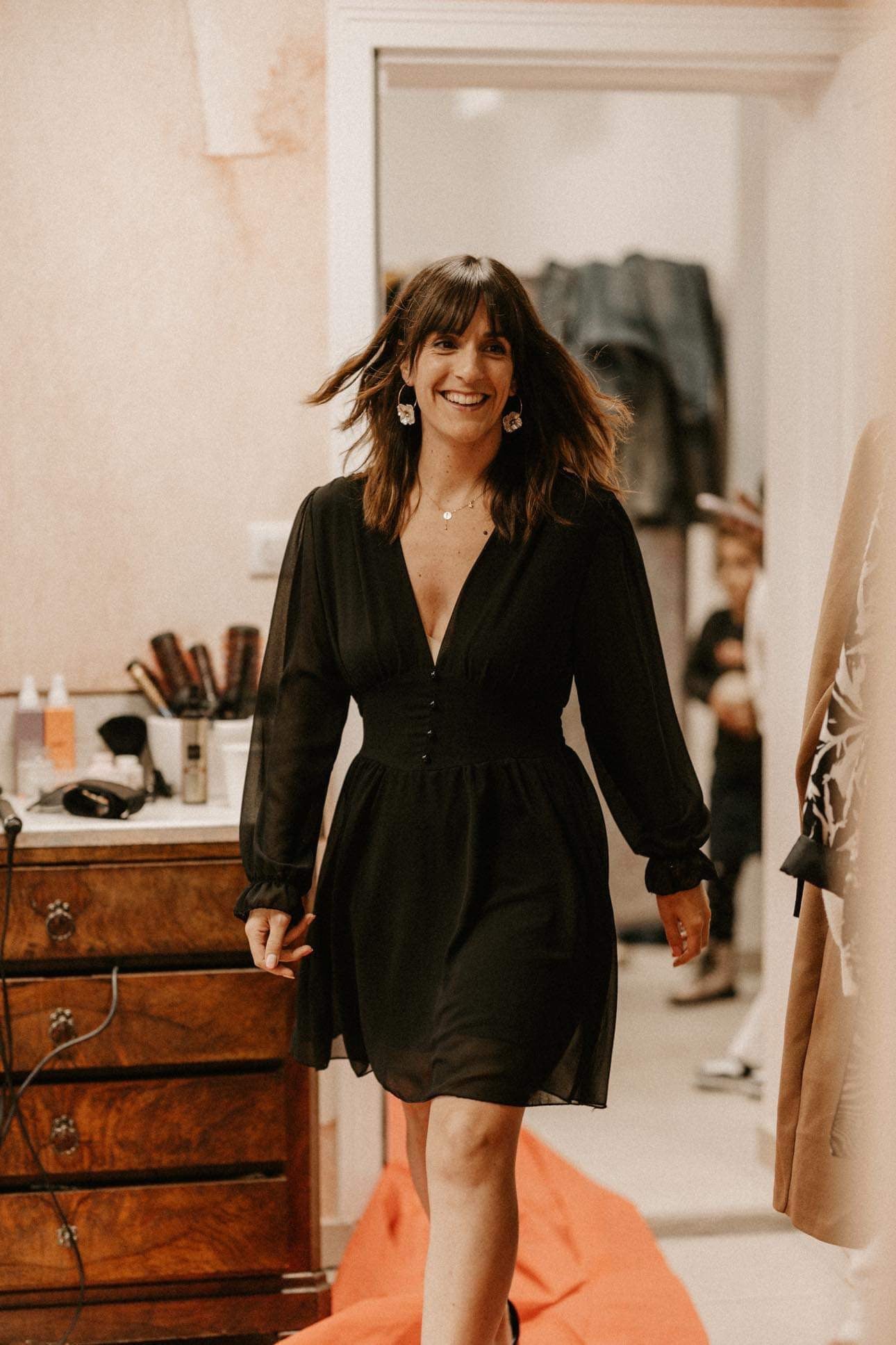 Robe courte noire et rouille MIA
