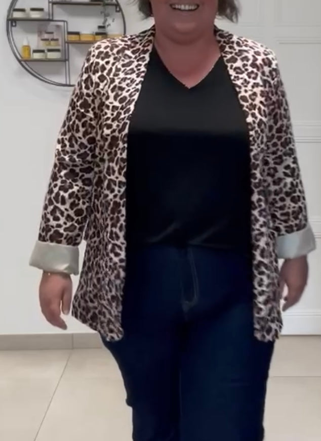 BLAZER Léopard grande taille