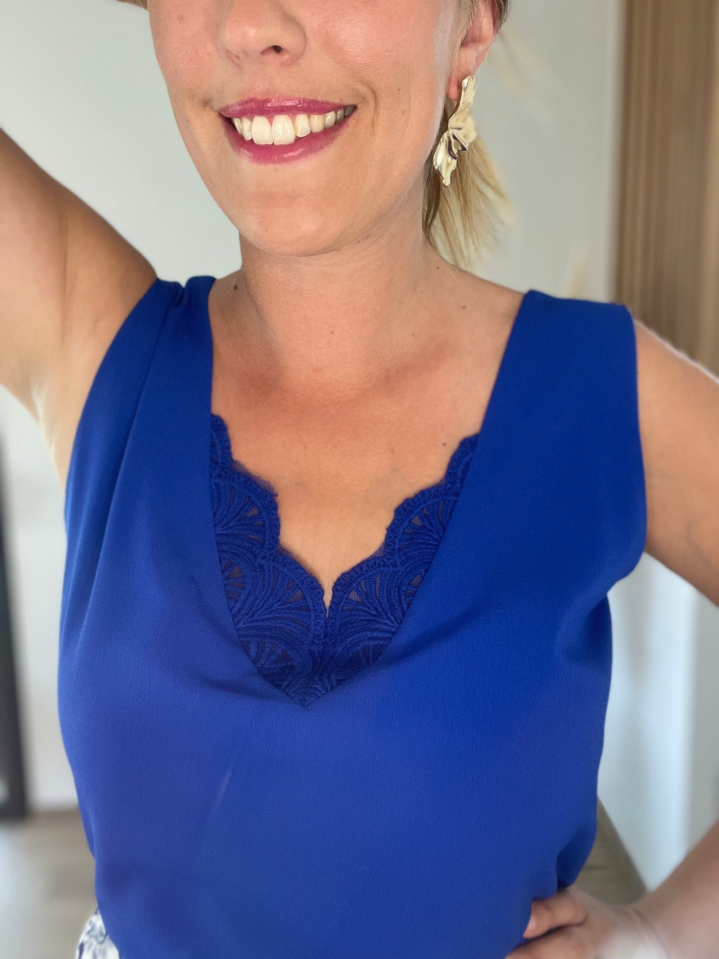 Débardeur réversible dentelle BLUE