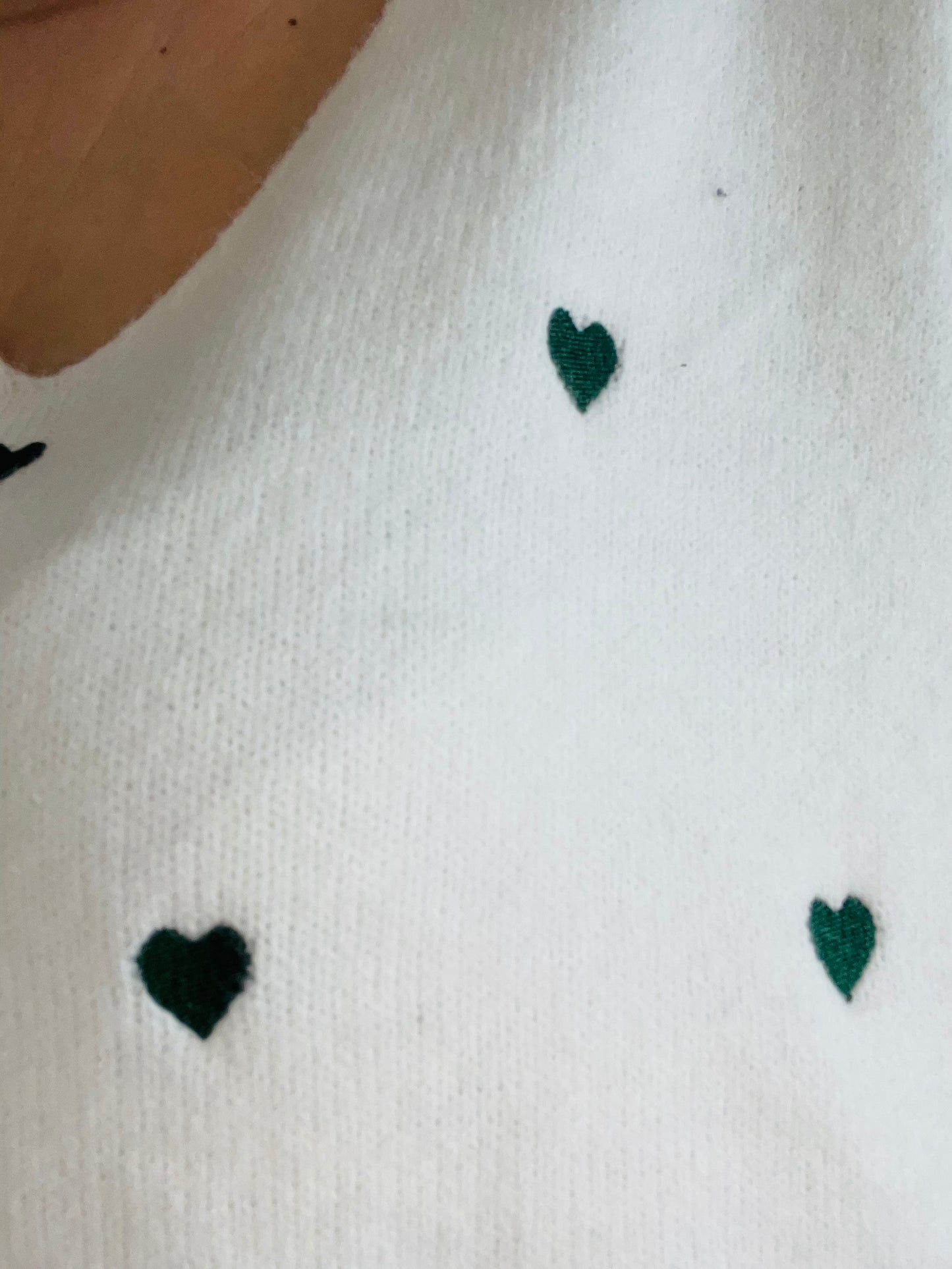 Pull coeur vert BRIGITTE