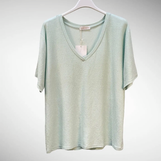 T-shirt maille à paillettes YAO