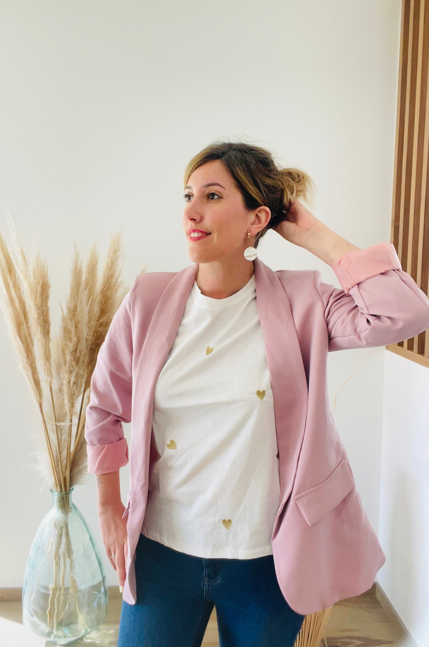 Blazer vieux rose ORIANE