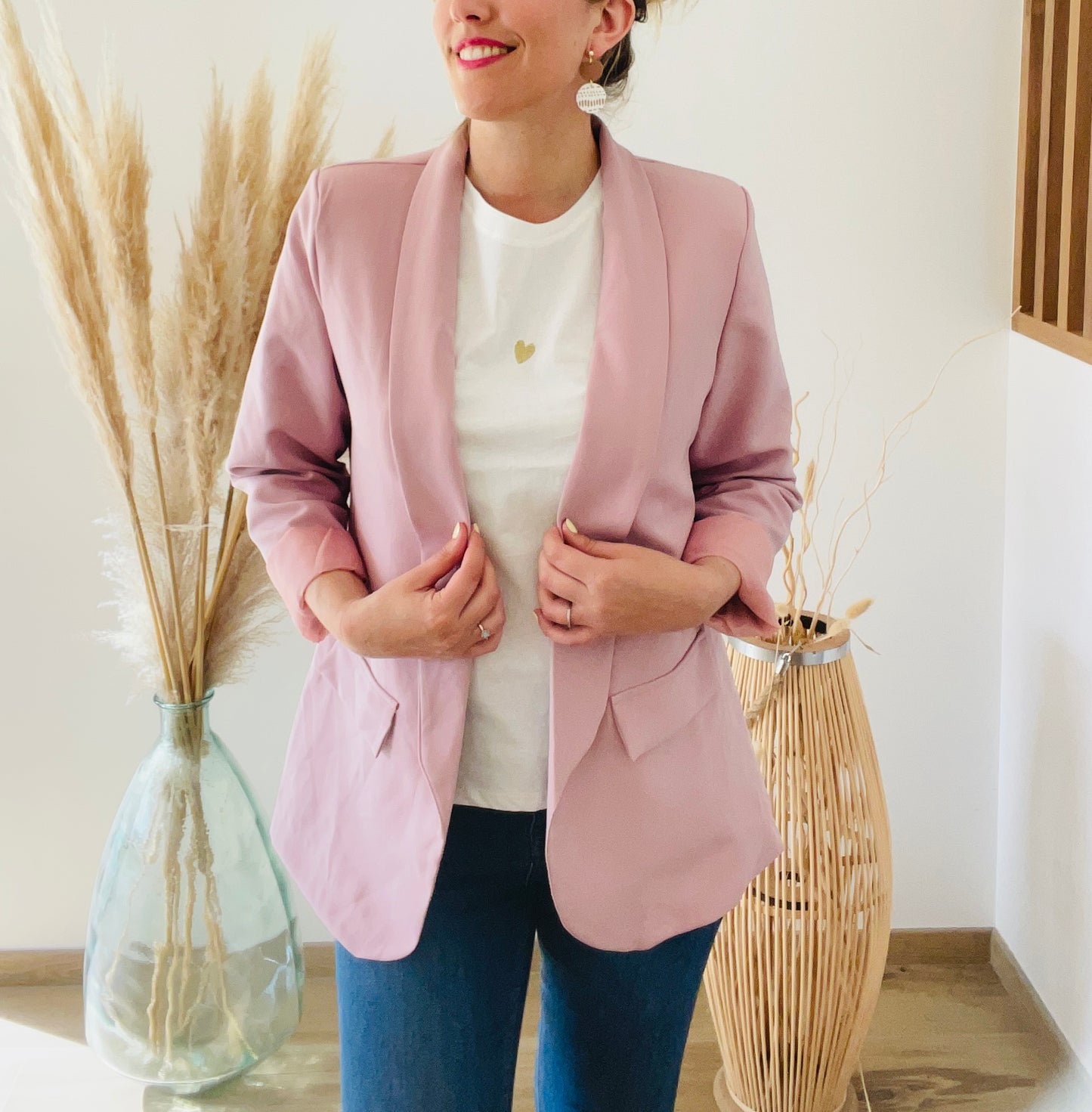 Blazer vieux rose ORIANE